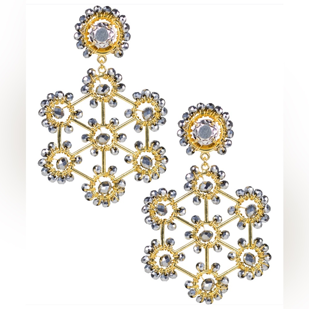 Beautiful Lesi Lerch clip on earrings costume jewelry evening wear EUC